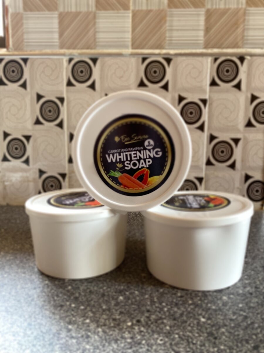 Carrot and pawpaw whitening soap.