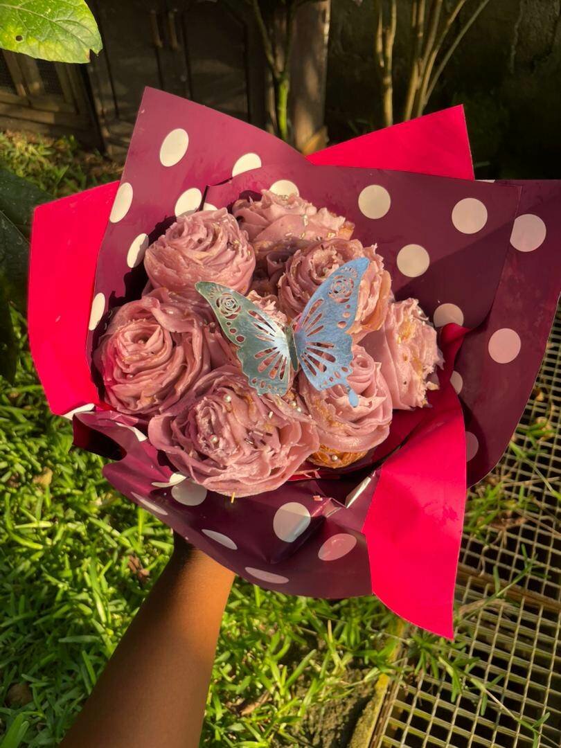 Bouquet de Roses de crêpes