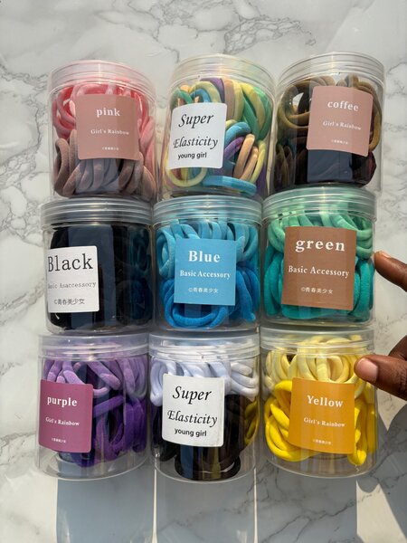50pcs hair ties set
