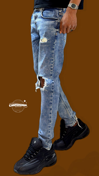 Jean slim déchiré homme