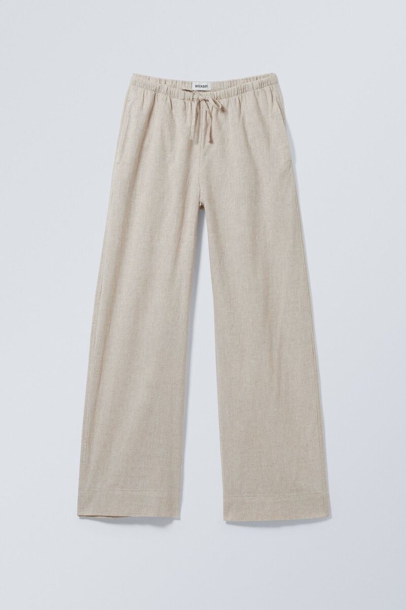 Pantalons larges en lin femme