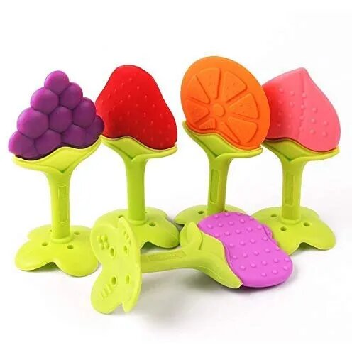 Fruit-Shaped Silicone Baby Teether