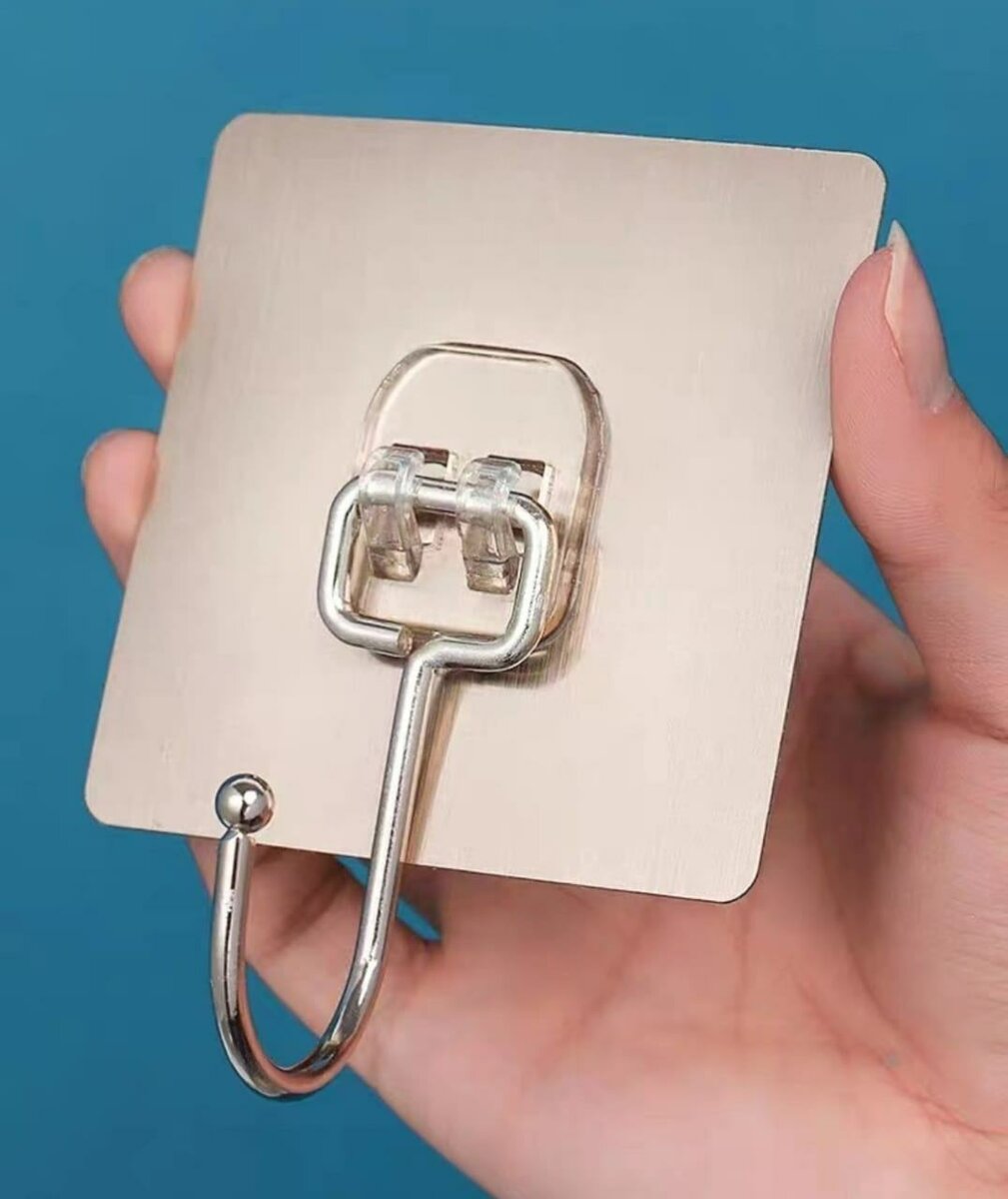 Crochet adhésif mural robuste