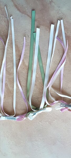 Длинные заколки бантики