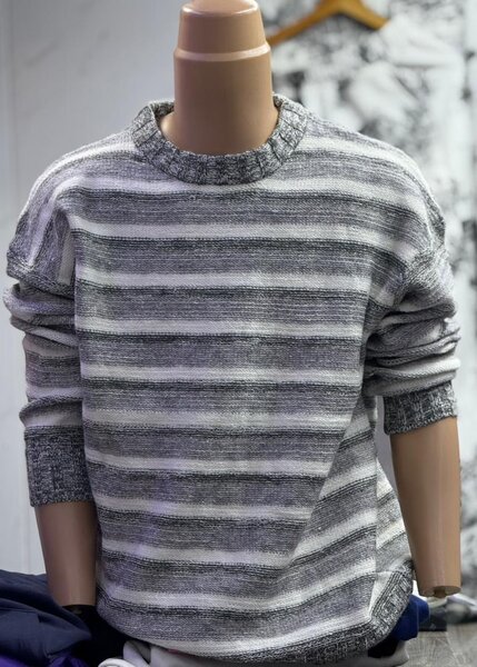 Pulls décontractés rayés pour hommes