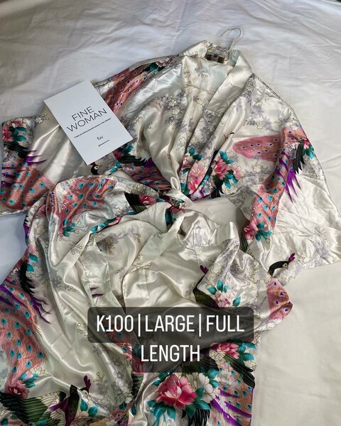 Beautiful women's robe with floral print