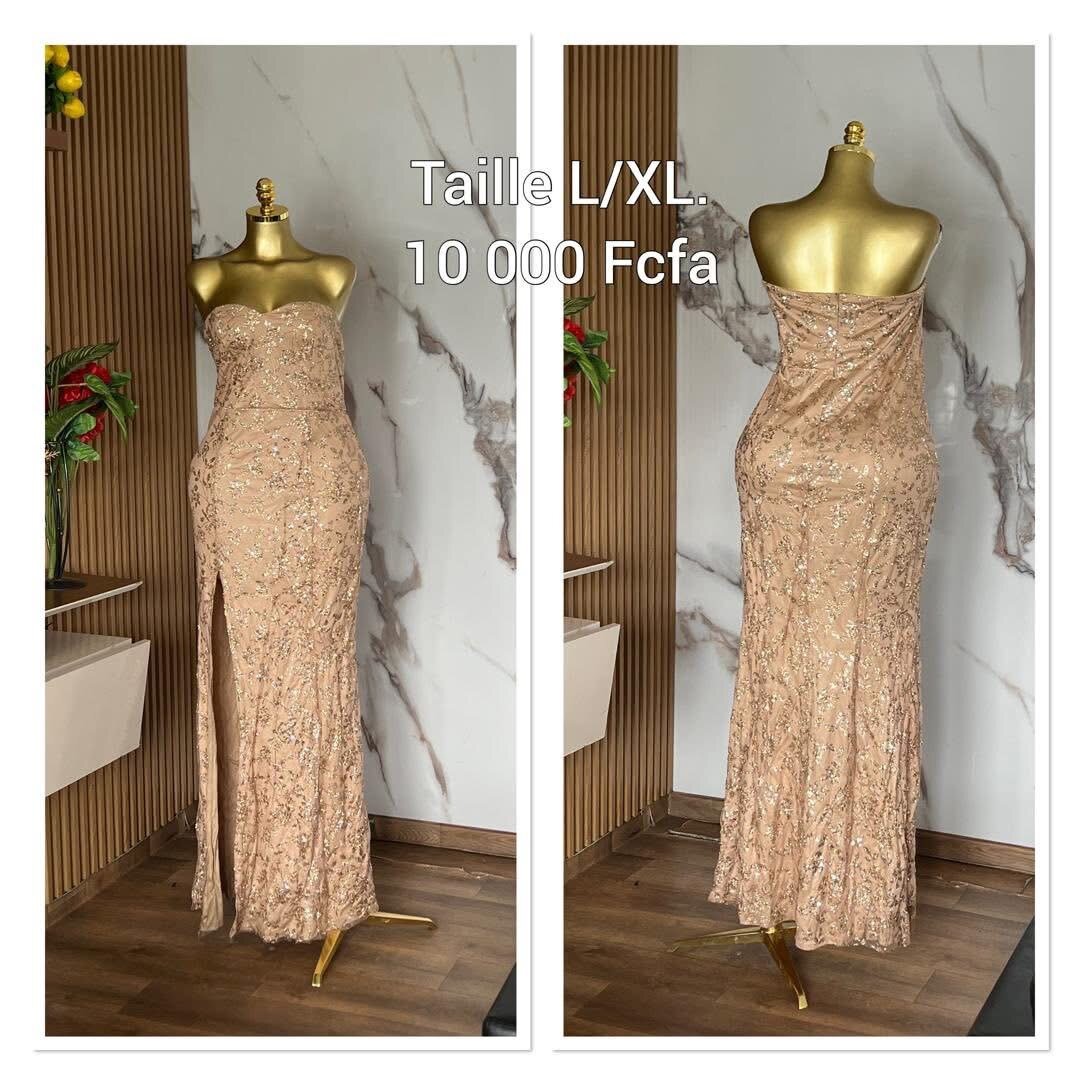Robe longue pailletée élégante