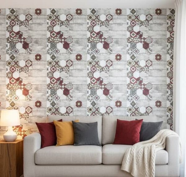 Papier Peint Hexagonal Vintage