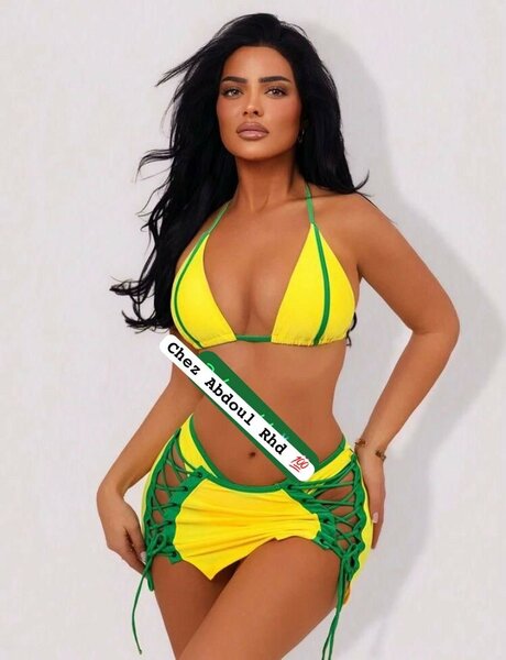 Vibrant Yellow Green Bikini Set