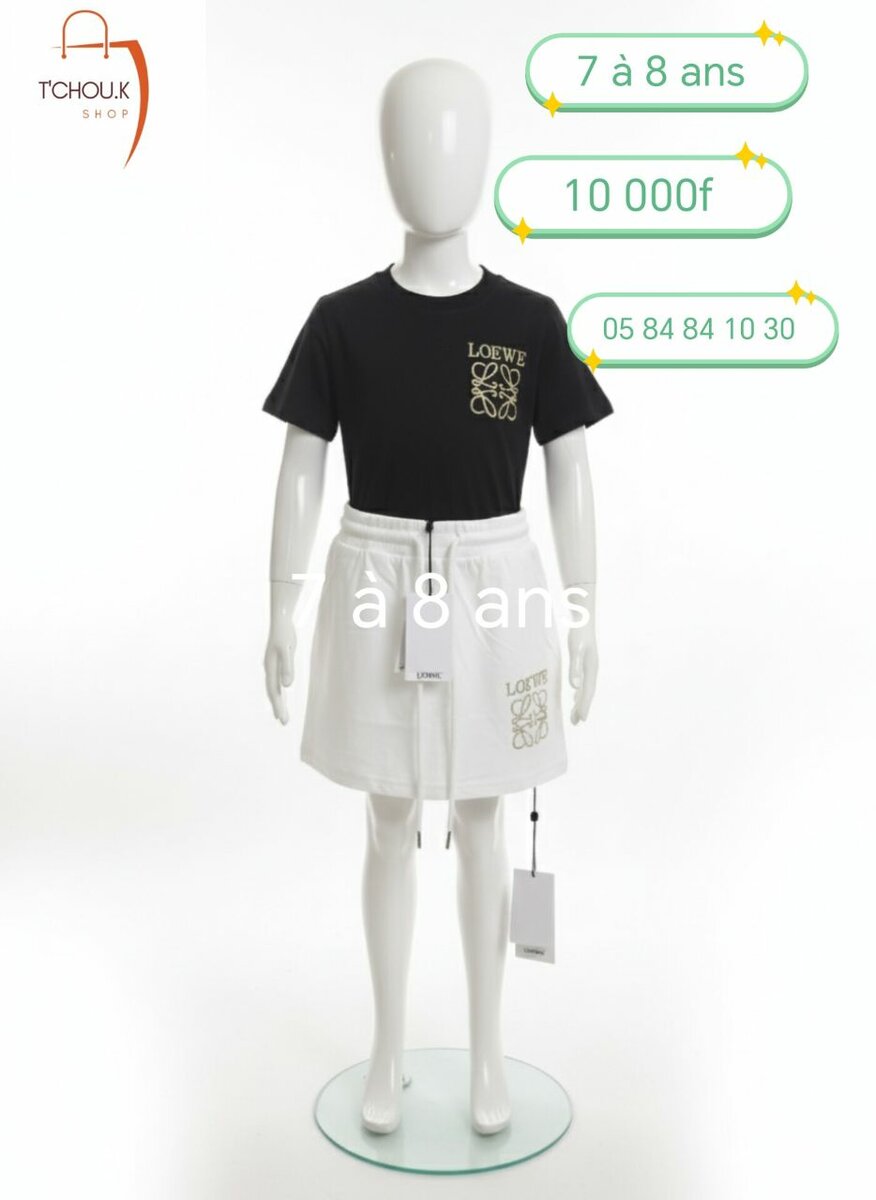 Ensemble Fille à Sequins T-shirt