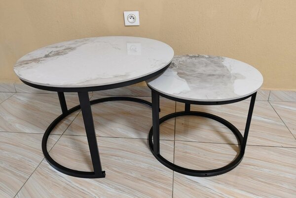 Tables gigognes marbre moderne