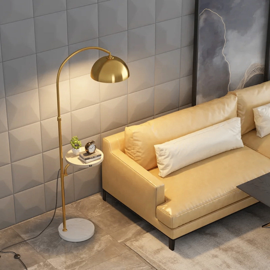 Lampadaire Moderne Doré