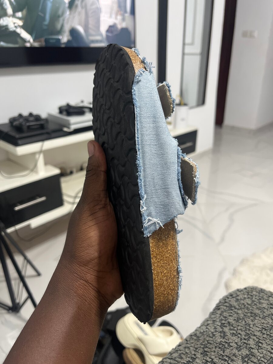 Sandales denim unisexes confortables