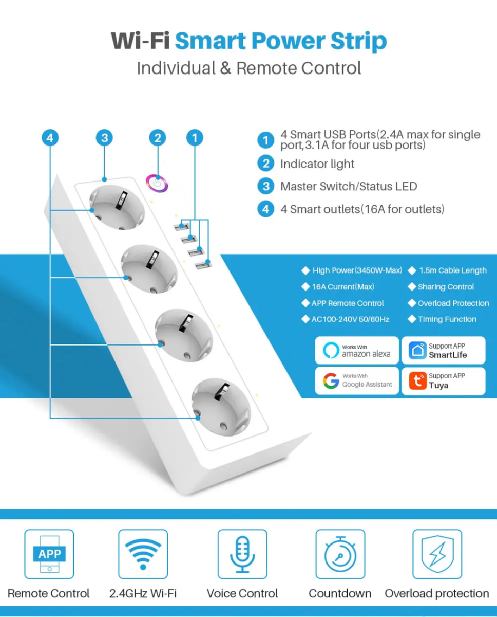 Multiprise Wi-Fi Intelligente