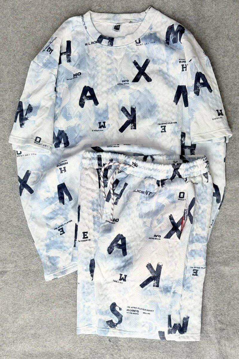 Ensemble décontracté imprimé lettres