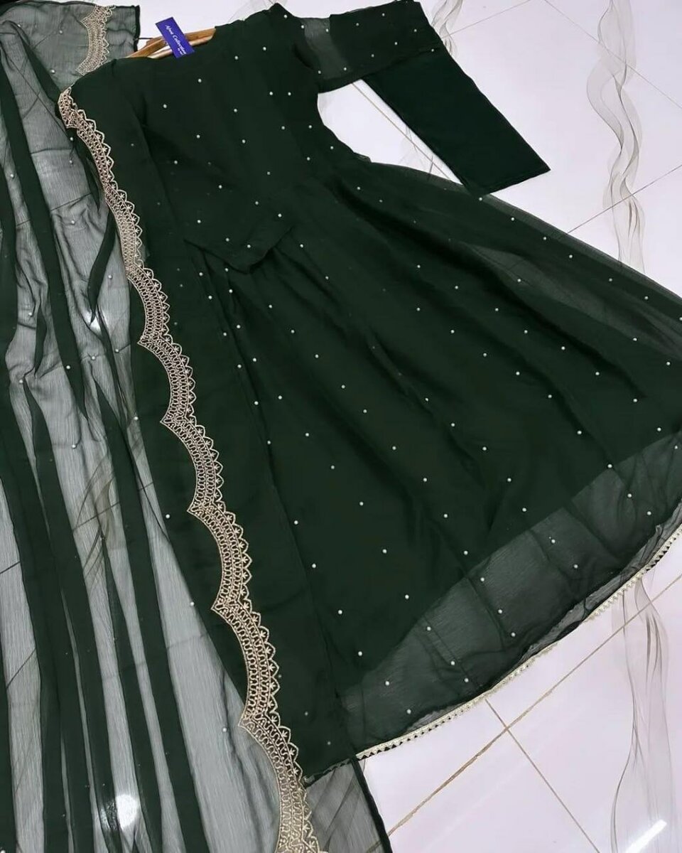 Embroidery chiffon Maxi