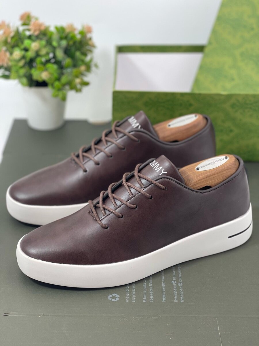 LACOSTE BROWN AND WHITE