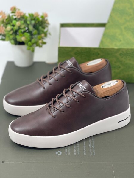 LACOSTE BROWN AND WHITE