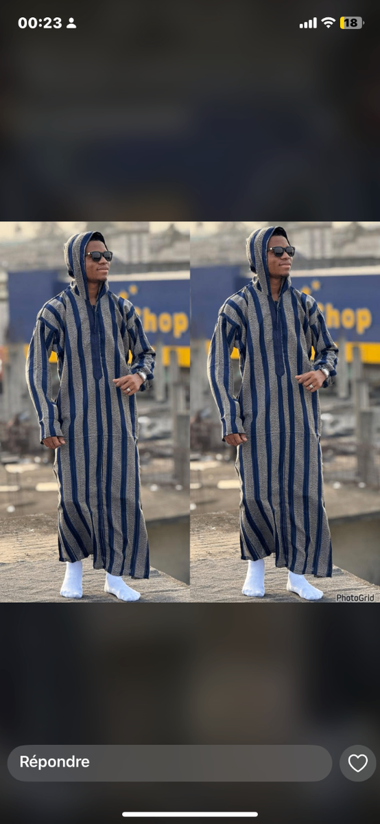 Boubou marocain en chapeau