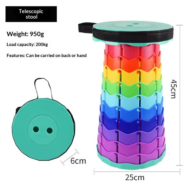 Tabouret télescopique portable