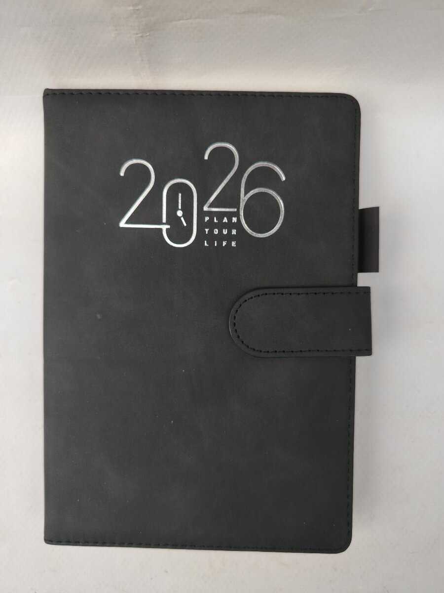 Agenda 2026 en cuir noir