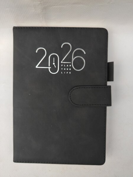 Agenda 2026 en cuir noir