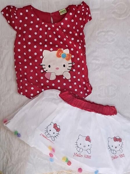 Cute Hello Kitty Dress Set