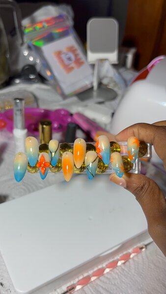 Ongles pressés dégradé