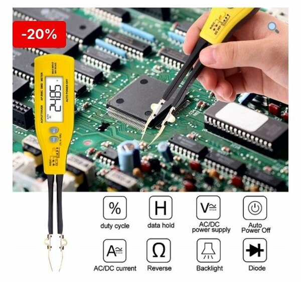 Pince multimètre numérique compact