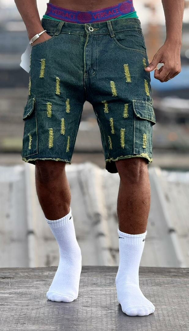 Shorts cargo en denim style urbain