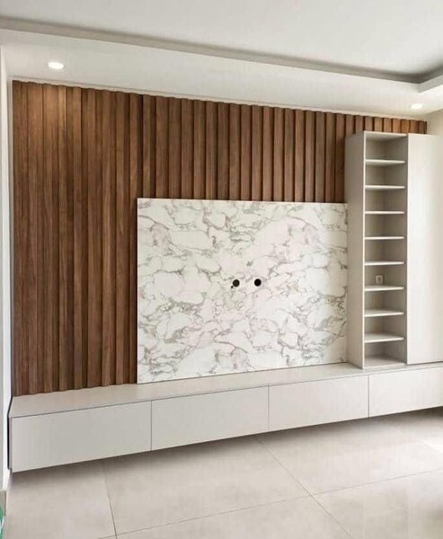 Meuble TV mural en bois