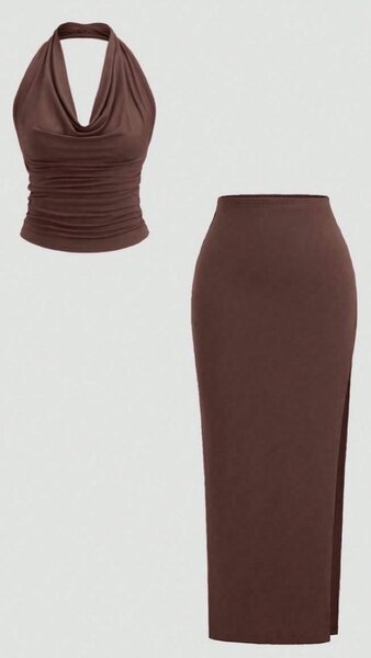 Ensemble élégant top et jupe