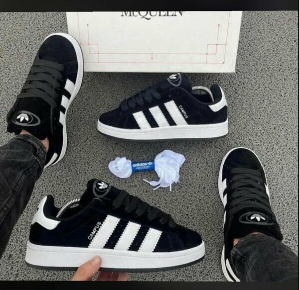 Adidas Campus noires usées homme