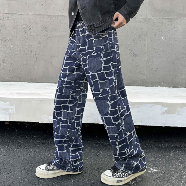 Jeans décontractés motifs uniques