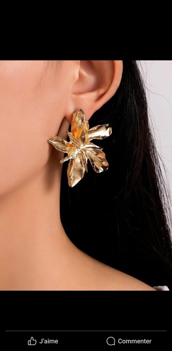 Chic boucle d'oreille en acier