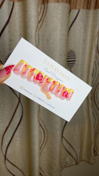 Ongles Pressés Design Floral