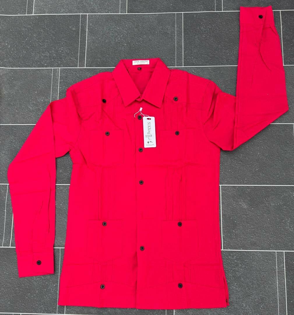 Chemise Rouge Élégante Homme