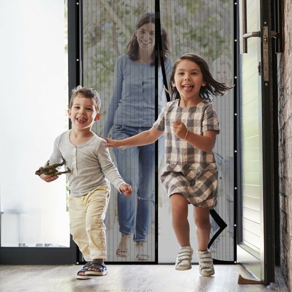Magnetic Screen Door Mesh Handsfree Insect Barrier for Doors