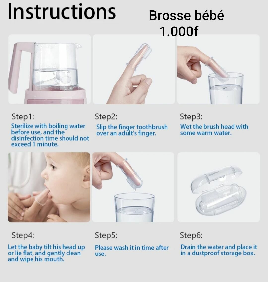 Brosse à dents bébé doigt