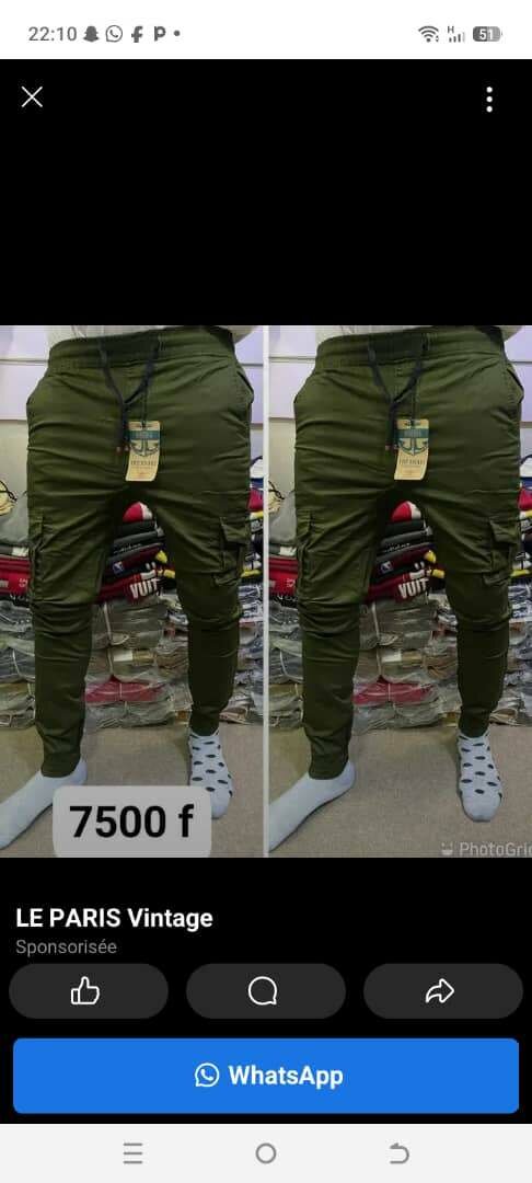 Pantalons cargo pour homme