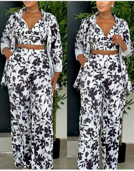 Ensemble pantalon chic floral