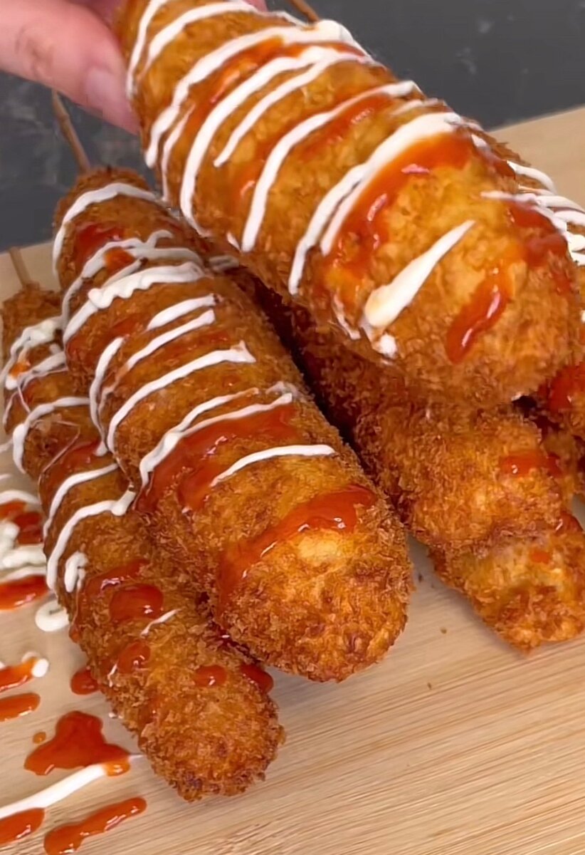 Corn dogs croustillants