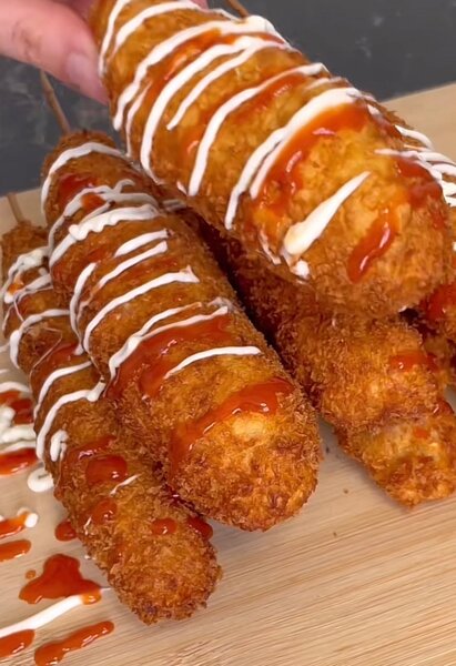 Corn dogs croustillants