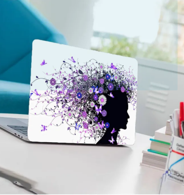 Art Girl Laptop Back Skin-Laptop Skin Vinyl Sticker Decal, 13 13.3 14.6 15 15.4 15.6 inch Laptop Skin Sticker Cover For All Laptops