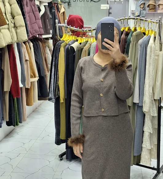 Трикотажная двойка серая