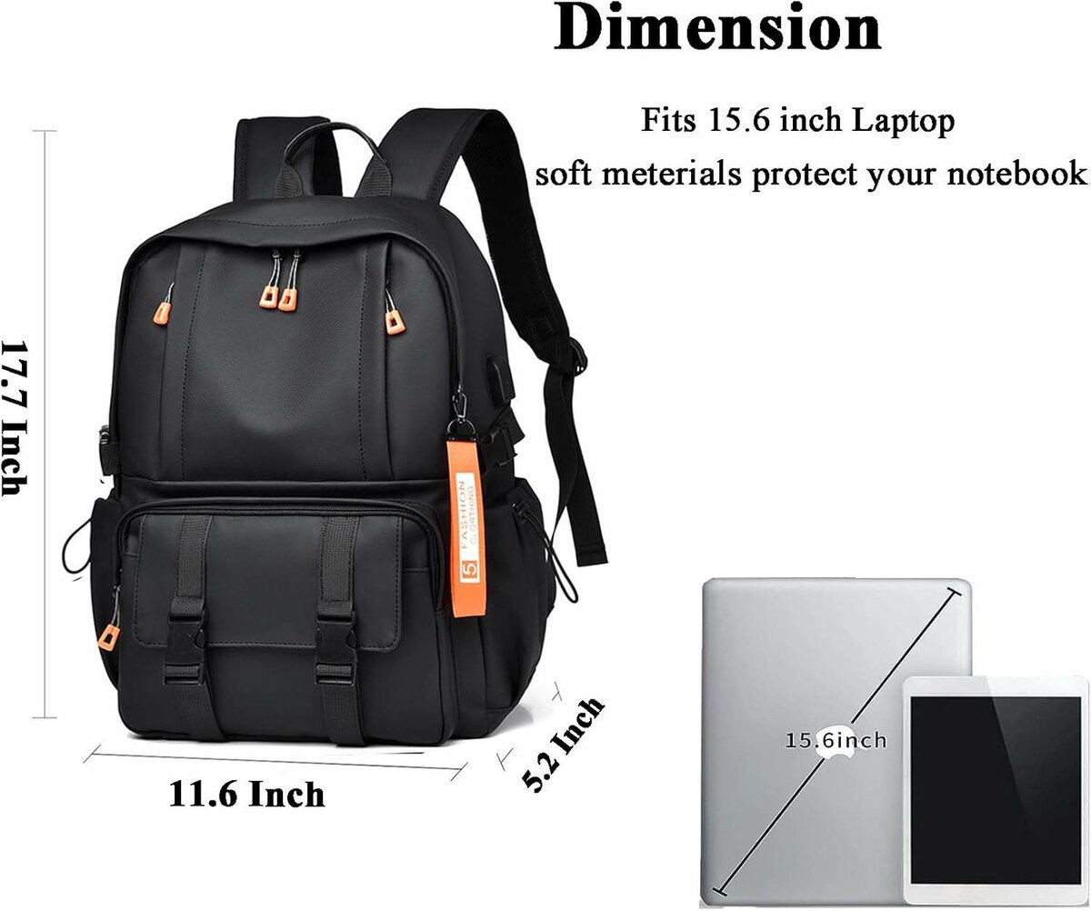 Waterproof 17 inches travel laptop bag school backpack