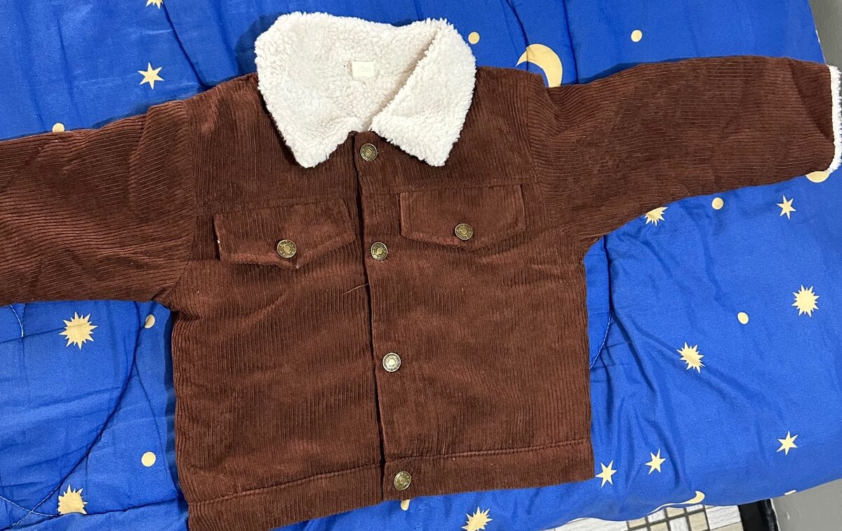 Unisex brown baby jacket