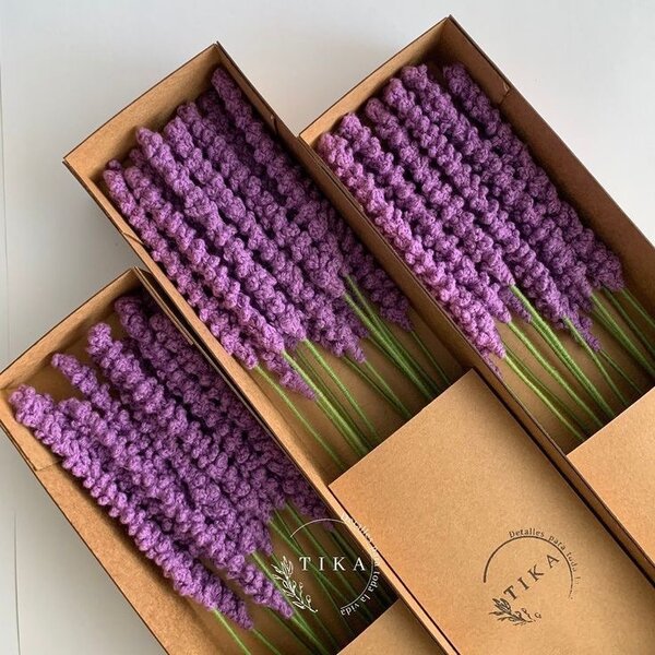 Crochet flower stems