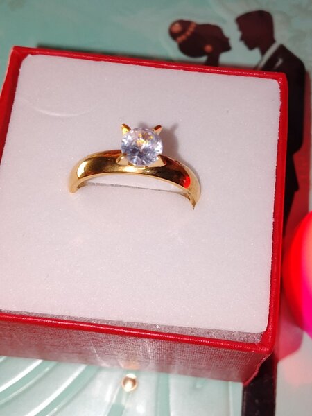 Bague de promesse en or plaqué