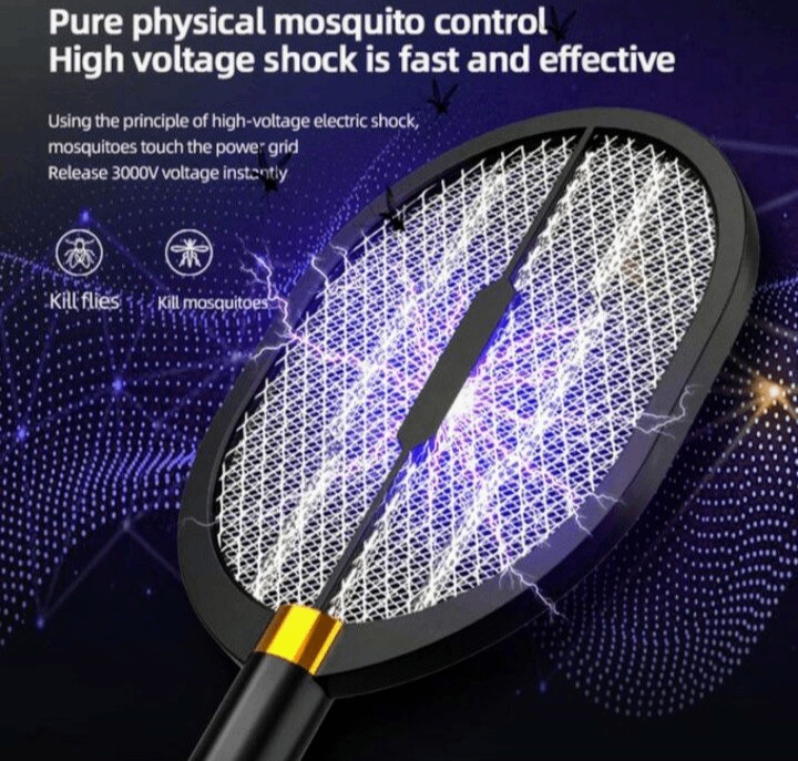 Raquette anti-moustiques électrique